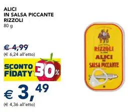 Esselunga Alici in salsa piccante RIZZOLI offerta
