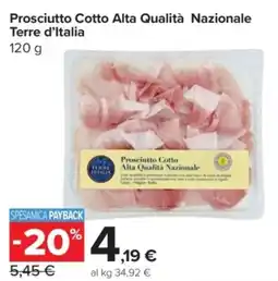 Carrefour Express Prosciutto Cotto Alta Qualità Nazionale Terre d'Italia offerta