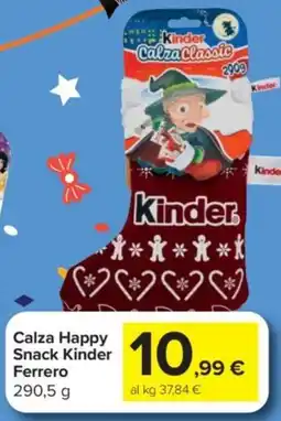 Carrefour Express Calza Happy Snack Kinder Ferrero offerta
