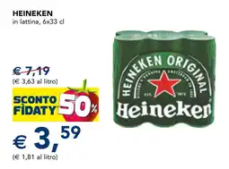 Esselunga Heineken in lattina offerta