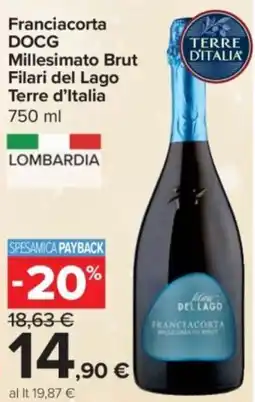 Carrefour Express Franciacorta DOCG Millesimato Brut Filari del Lago Terre d'Italia offerta