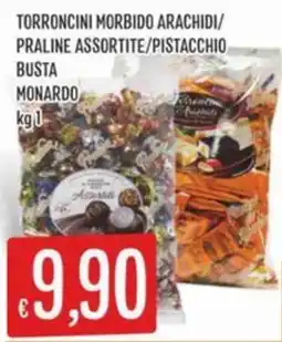 IperSisa Torroncini morbido arachidi/ praline assortite/pistacchio busta monardo offerta