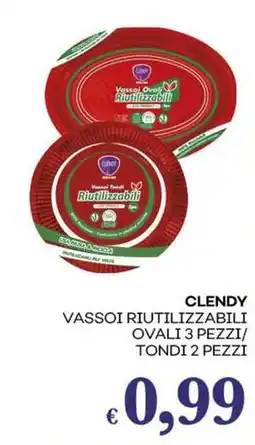 Pilato Clendy vassoi riutilizzabili offerta