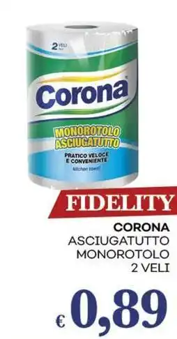 Pilato Corona asciugatutto monorotolo 2 veli offerta