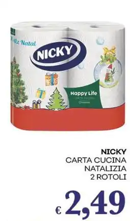Pilato Nicky carta cucina natalizia 2 rotoli offerta
