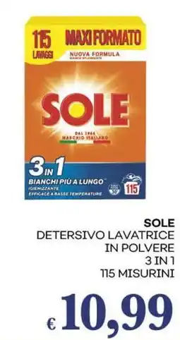 Pilato Sole detersivo lavatrice in polvere 3 in 1 115 misurini offerta