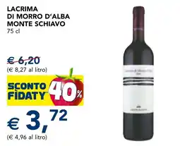 Esselunga Lacrima di morro d'alba MONTE SCHIAVO offerta