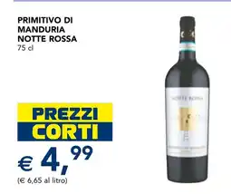 Esselunga Primitivo di manduria notte rossa offerta