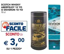 Esselunga Scotch whisky ABERFELDY 12 YO O DEVERON 10 YO offerta