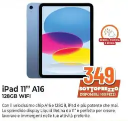 Expert iPad 11" A16 128GB WIFI offerta