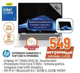 Expert hp NOTEBOOK OMNIBOOK 5 FLIP X360 14-FP0008NL offerta