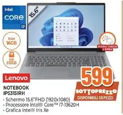 Expert Lenovo NOTEBOOK IPS315IRH offerta