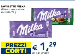 Esselunga Tavolette MILKA offerta