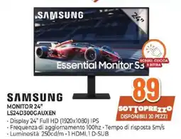 Expert SAMSUNG MONITOR 24" LS24D300GAUXEN offerta