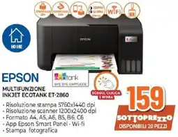 Expert EPSON MULTIFUNZIONE INKJET ECOTANK ET-2860 offerta