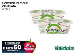 Esselunga Ricottine fresche VALLELATA offerta