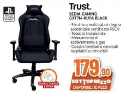 Expert Trust. SEDIA GAMING GXT714 RUYA BLACK offerta