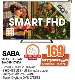Expert SABA SMART FHD 40" SA40SM10VDA offerta