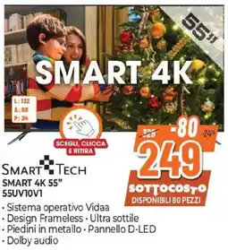 Expert SMART TECH SMART 4K 55" 55UV10V1 offerta