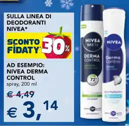 Esselunga NIVEA derma control spray offerta