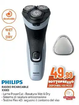 Expert PHILIPS RASOIO RICARICABILE X3003 offerta