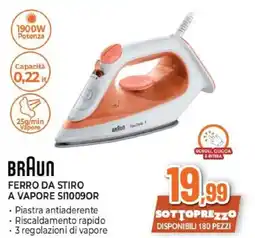 Expert BRAUN FERRO DA STIRO A VAPORE SП1009OR offerta