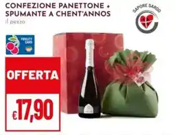 Pan Confezione panettone + spumante a chent'annos offerta