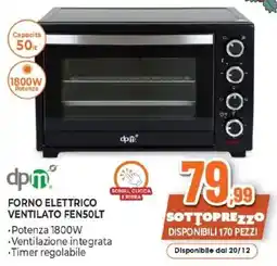 Expert dpm FORNO ELETTRICO VENTILATO FEN50LT offerta