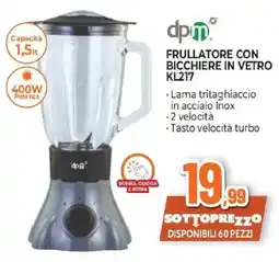Expert dpm frullatore con bicchiere in vetro KL217 offerta