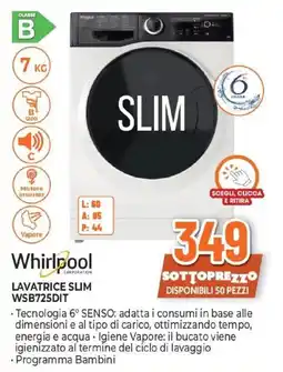 Expert Whirlpool LAVATRICE SLIM WSB725DIT offerta