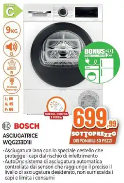 Expert BOSCH ASCIUGATRICE WQG233D1II offerta