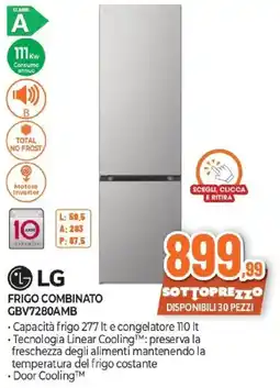 Expert LG FRIGO COMBINATO GBV7280AMB offerta
