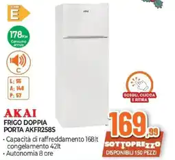 Expert ΑΚΑΙ FRIGO DOPPIA PORTA AKFR258S offerta