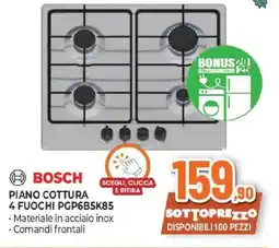 Expert BOSCH PIANO COTTURA 4 FUOCHI PGP6B5K85 offerta