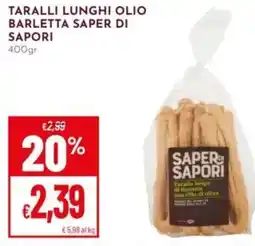 Pan Taralli lunghi olio barletta SAPER DI SAPORI offerta