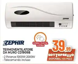 Expert ZEPHIR TERMOVENTILATORE DA MURO CD1909B offerta
