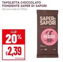 Pan Tavoletta cioccolato fondente SAPER DI SAPORI offerta