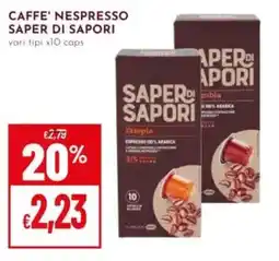 Pan Caffe' nespresso SAPER DI SAPORI offerta