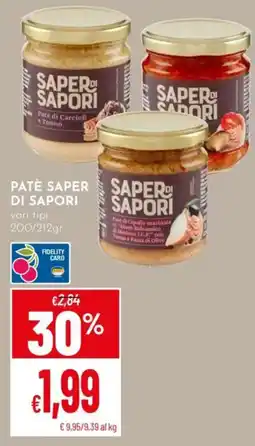 Pan Pate SAPER SAPORI offerta