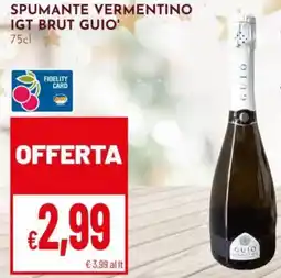 Pan Spumante vermentino igt BRUT GUIO' offerta