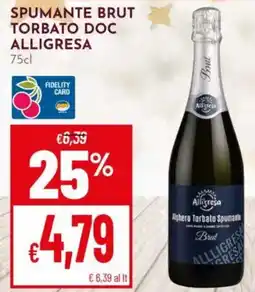 Pan Spumante brut TORBATO DOC ALLIGRESA offerta