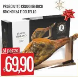 IperSisa Jamon serrano prosciutto crudo iberico box morsa e coltello offerta