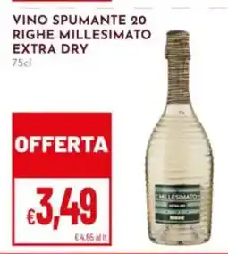 Pan Vino spumante 20 righe millesimato extra dry offerta