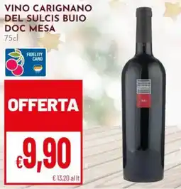 Pan Vino carignano del sulcis buio doc mesa offerta