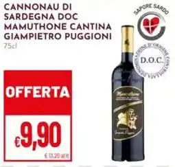 Pan Cannonau di sardegna doc mamuthone cantina GIAMPIETRO PUGGIONI offerta