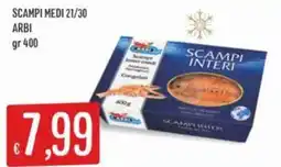 IperSisa Scampi medi 21/30 ARBI offerta