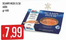 IperSisa Scampi medi 21/30 ARBI offerta