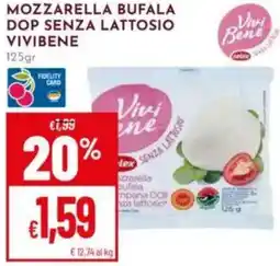 Pan Mozzarella bufala dop senza lattosio vivibene offerta
