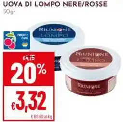 Pan Uova di lompo nere/rosse offerta