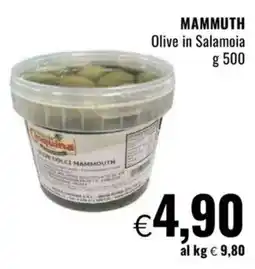Famila MAMMUTH Olive in Salamoia offerta